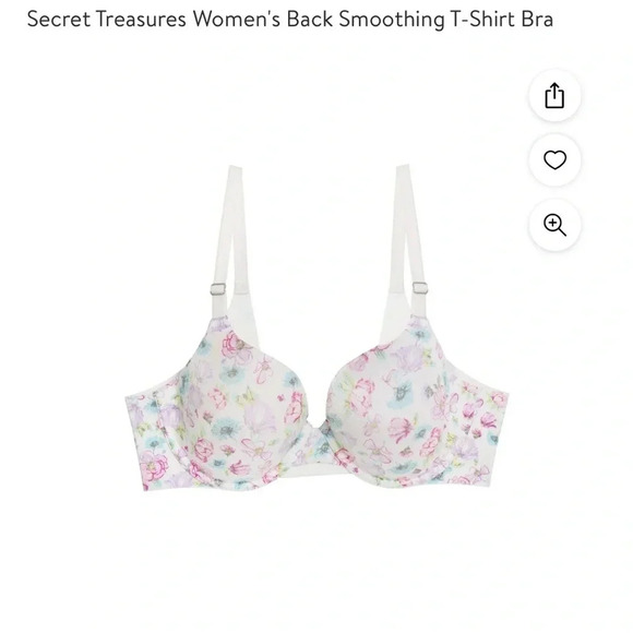 Secret Treasures 52469 Women Floral Light Lined Back Smoothing T Shirt Bra 40DDD - Picture 4 of 13